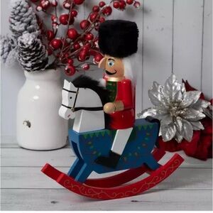 Festive Nutcracker Rocking Horse Decor